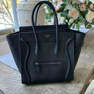 Black Celine pebble purse